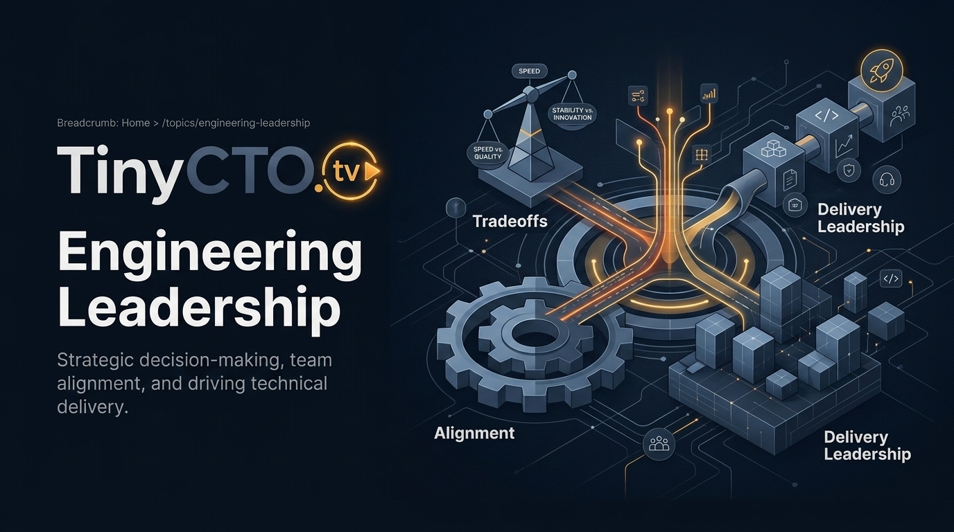 TinyCTO.tv topic card for engineering leadership