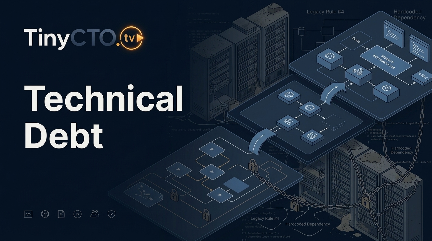 TinyCTO.tv topic card for technical debt